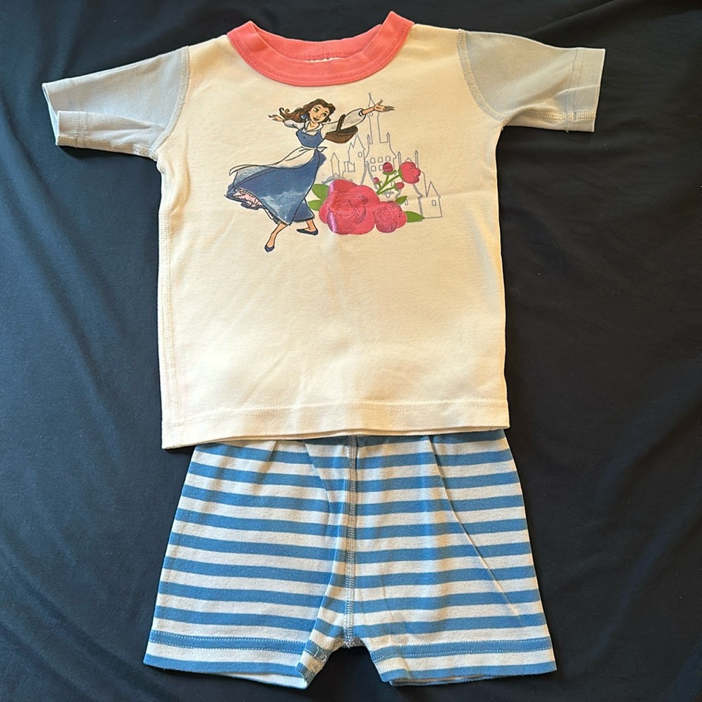 Hanna Anderson & Disney beauty & the beast pj set size 3 years.